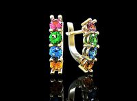 earrings with 4 stones | 3D