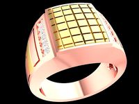 LUXURY KOREA DIAMOND MEN RING  3291 | 3D