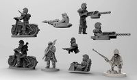 Auntys Guard with Drivers Crew and Gunners in 20mm Scale Mad Max | 3D