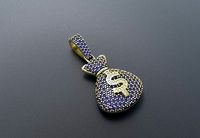 Gold Purse pendant | 3D