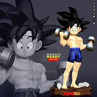 Kid Son Goku with gym | 3D