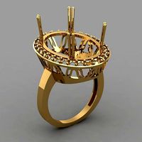 Oval cut Ruby Stone solitaire ring Jewellery for Engagement | 3D
