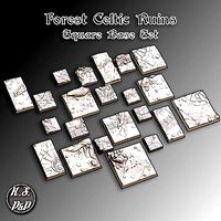FOREST CELTIC RUINS - SQUARE BASE SET | 3D