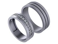 Weddign ring set | 3D