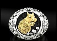 Stylish chipmunk ring 719 | 3D