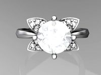 Diamond engagement ring | 3D