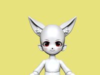 Inari Bjd series Addition Head with cap STL file for 3D print | 3D