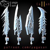Heavy Power Swords KitBASH Pack | 3D