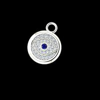 Evil eye round pendant  | 3D