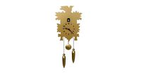 53390 Wall Clock Cuckoo Bird Matt Gold 24x58cm