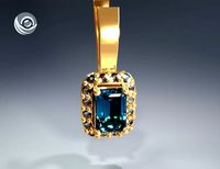 Earrings with Blue Topaz | 3D