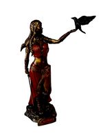Celtic goddess statue Morgana or Morrigan | 3D
