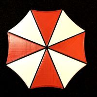 Resident Evil Umbrella Corporation Logo Coaster | 3D