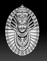 MATA Durga Pendant Hindu God Jai MATA Di  Locket Pendant  | 3D