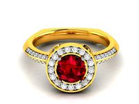 Solitaire Women Engagement Wedding Ring 3dm STL OBJ FBX Render | 3D