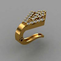 Beautifull Diamond Hoops Earrings jewellery for women | 3D