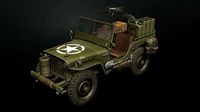 Low poly Willy Army Jeep 1942