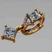 New Diamond Hoops D-Balli Jewellery for Women | 3D