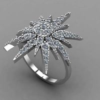 Star Ring For Women Engagement Ring | 3D