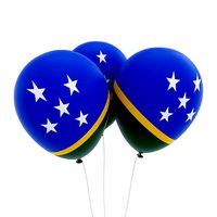 Solomon Islands country balloon low poly 3d model