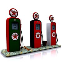 Gas Pump Texaco 3d model
