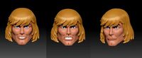 3 He-man Revelatiion heads action figure motu  | 3D