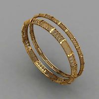 Traditional Indian Bangle Set Wedding Bengals Set | 3D