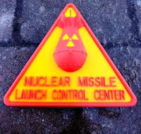 Nuclear warning 3D sign | 3D