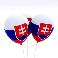 Slovakia country balloon 3d model