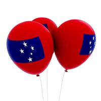 Samoa country balloon low poly 3d model