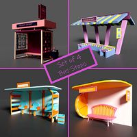 Set of 4 Bus Stops