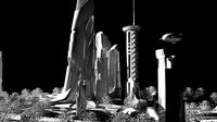 Future city using Kitbash3d model