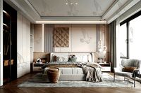 MAX-I-22-06-0016 Light Luxury Contemporary Bedroom