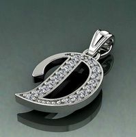 Pendant letter D Model 1417 | 3D