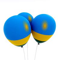 Rwanda country balloon low poly 3d model