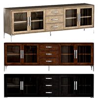 BENOIT GLASS 4-DOOR SIDEBOARD WITH DRAWERS