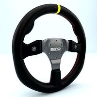 Steering Wheel Sparco R330B Leather Black