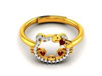 Wedding Ring with diamonds | 3D