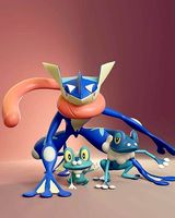 Pokemon - Froakie Frogadier and Greninja | 3D