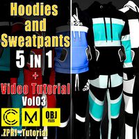 5 Hoodies and Sweatpants  Video Tutorial  CLO OBJ Vol03