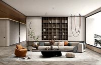 SKP-I-22-06-0015 Contemporary Wabi-Sabi Style Living Room