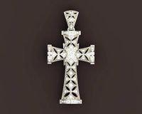 stylish cross with stones | 3D
