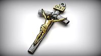 Jesus Christ Crucifixion Wooden Catholic Cross | 3D