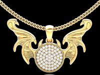 Fantasy wings silver gold printable jewelry 3D model | 3D