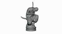 Ukrainian Cossack with saber | 3D