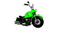 Motorcycle Cartoon A04 Green Racing - Custom Vehicle Design