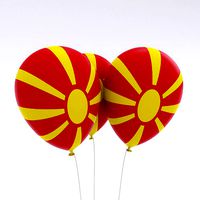 Macedonia country balloon low poly 3d model