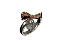 1003-Bow-knot heart ring | 3D