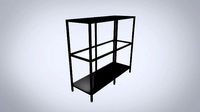 IKEA shelving unit VITTSJO black metal with glass