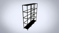 IKEA storage combination VITTSJO black metal with glass